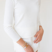 Fog White Chandler Sweater