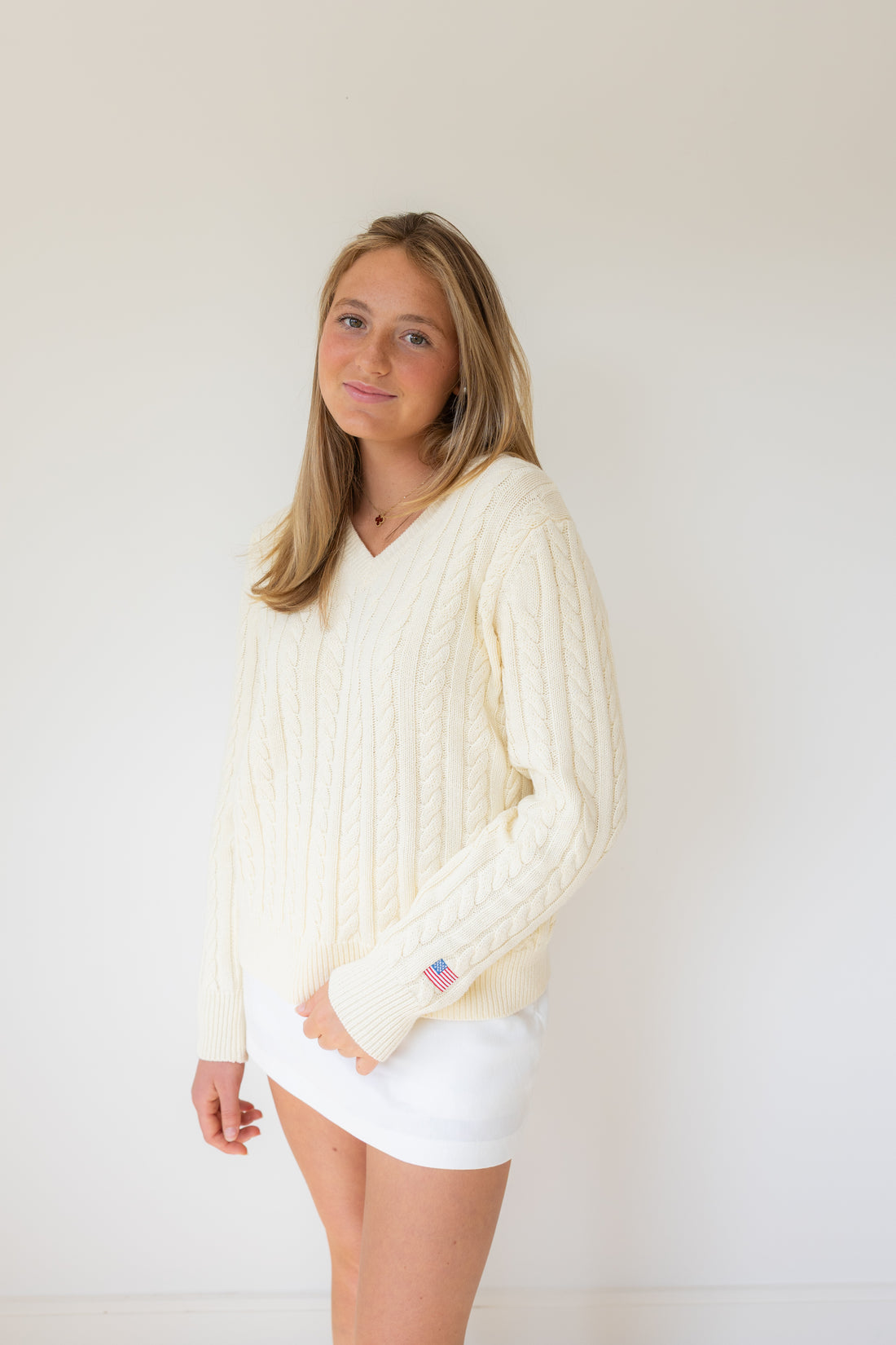 Fog White Lincoln Sweater
