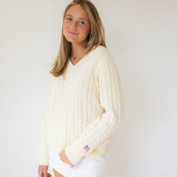 Fog White Lincoln Sweater