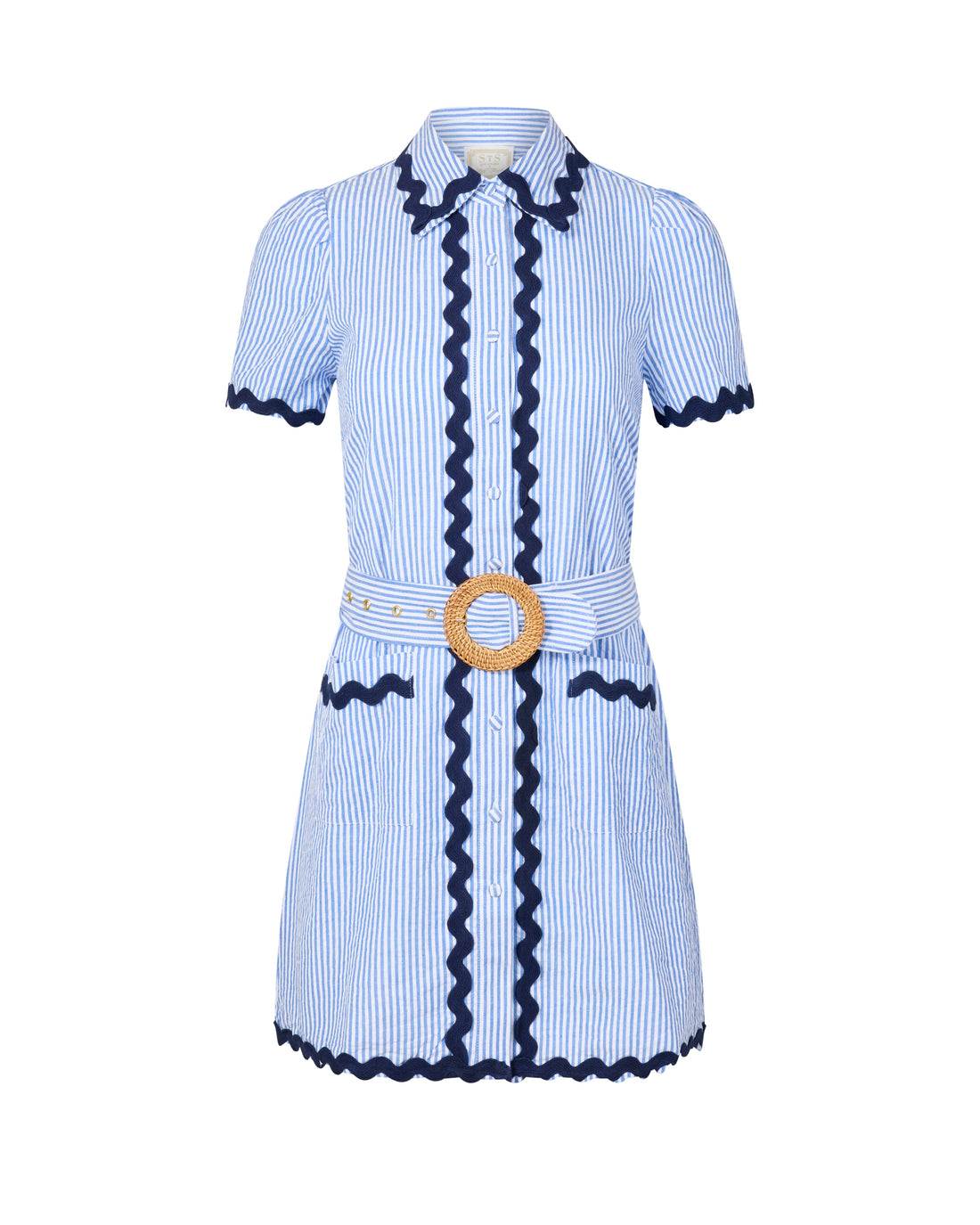 Ella Seersucker Dress Sail to Sable Ella Seersucker Dress Sail to Sable