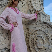 Hibiscus Shell Eyelet Caftan