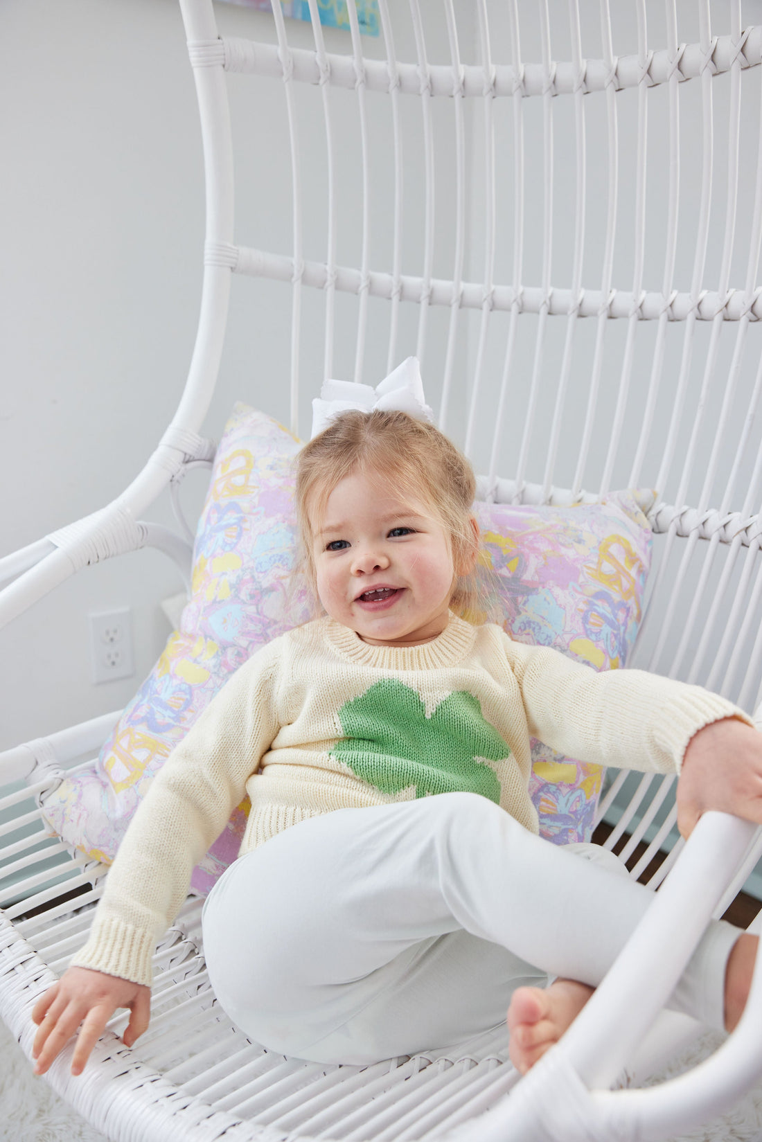 Ivory Kids Shamrock Sweater