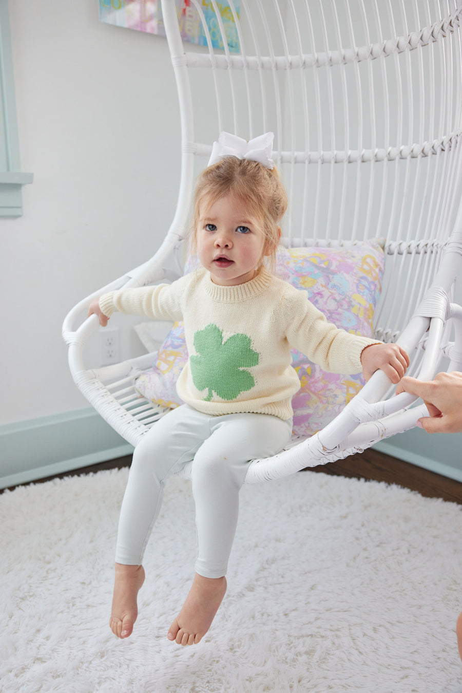 Ivory Kids Shamrock Sweater