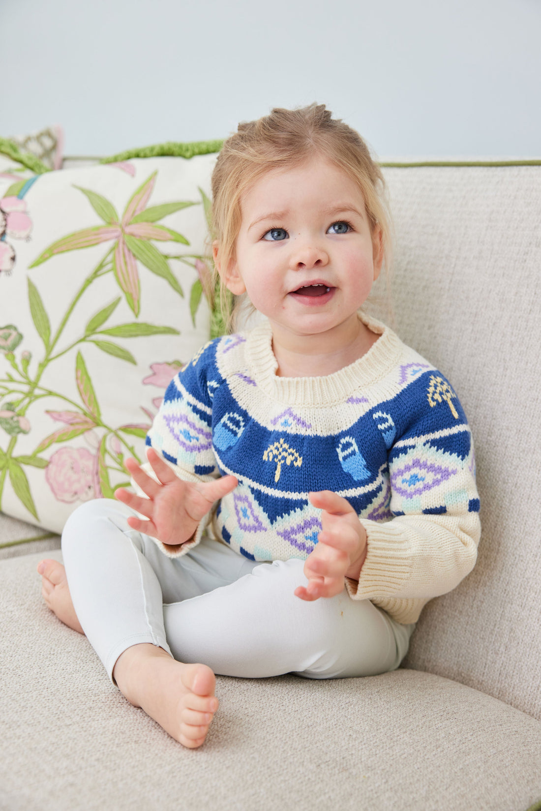 Ivory Kids Beach Day Fair Isle Sweater