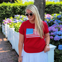 The Americana Short Sleeve Sweater