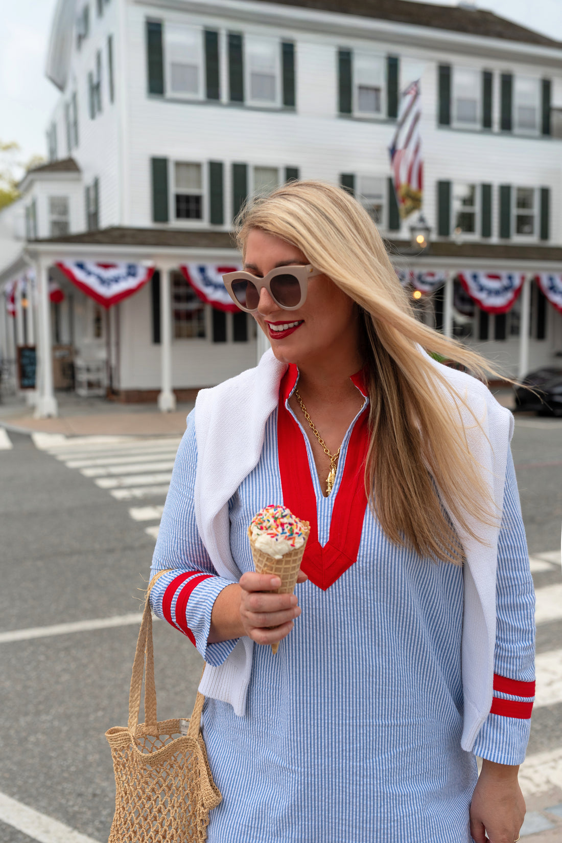 The Nantucket Seersucker Caftan