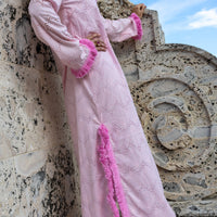 Hibiscus Shell Eyelet Caftan