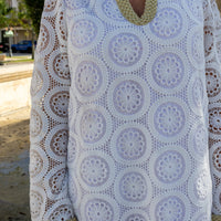 The Jet Setter Eyelet Caftan