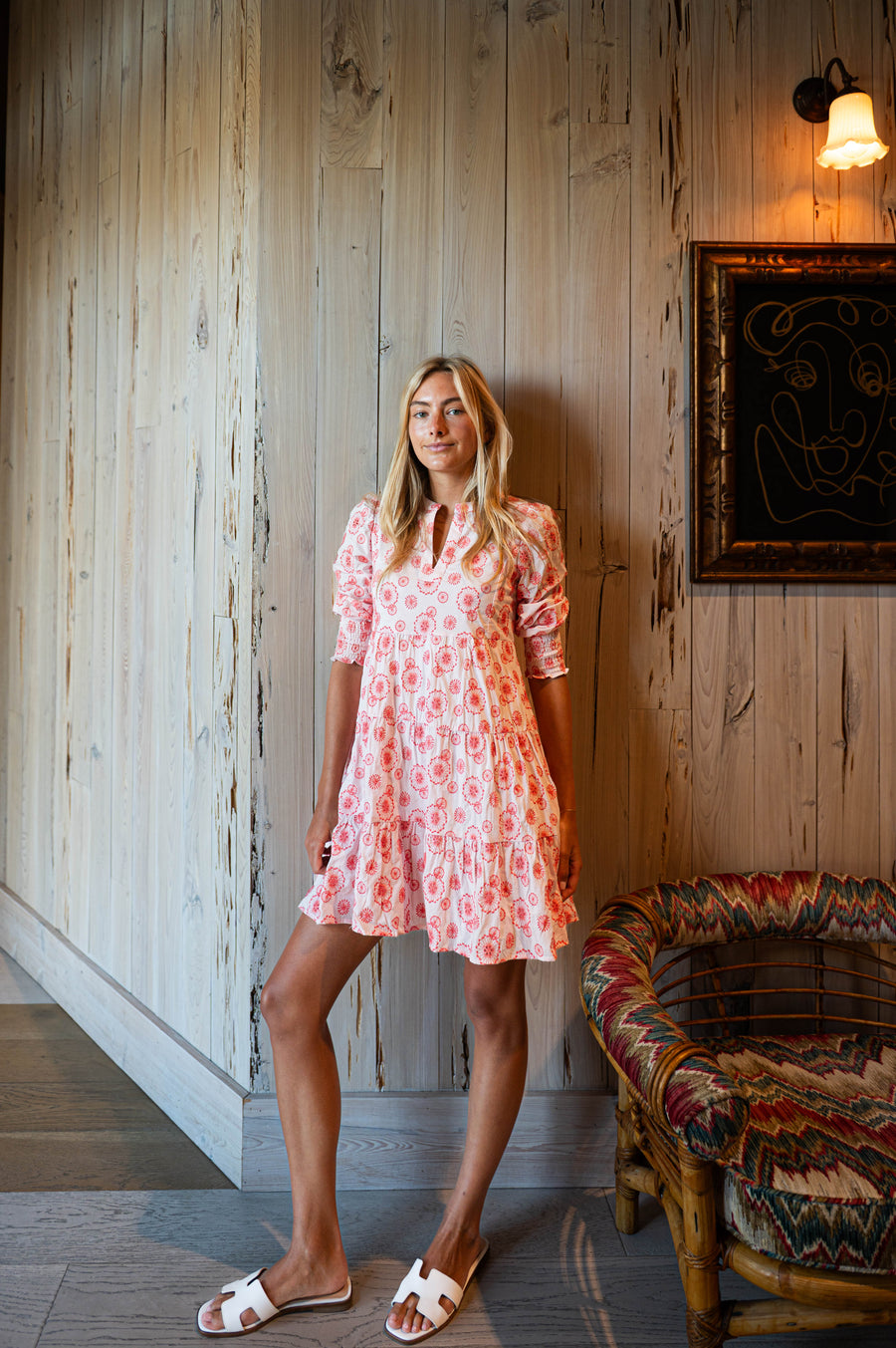 Blush & Coral Eyelet Long Sleeve Tunic Flare Dress Sail to Sable Blush & Coral Eyelet Long Sleeve Tunic Flare Dress Sail to Sable