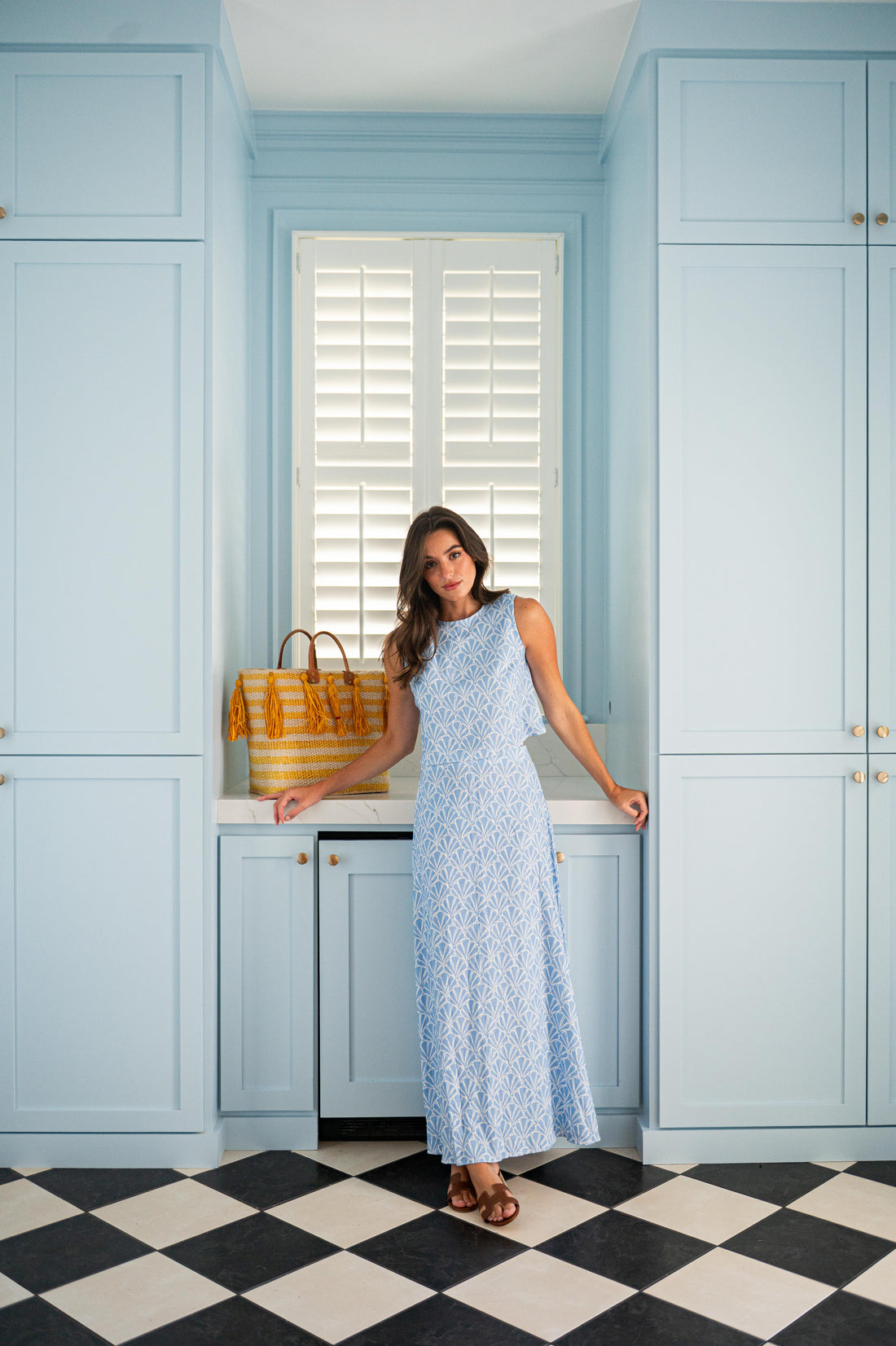 Seashell Print Maxi Skirt Set