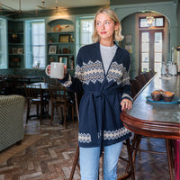 Navy Tie Front Cardigan