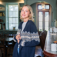 Navy Tie Front Cardigan