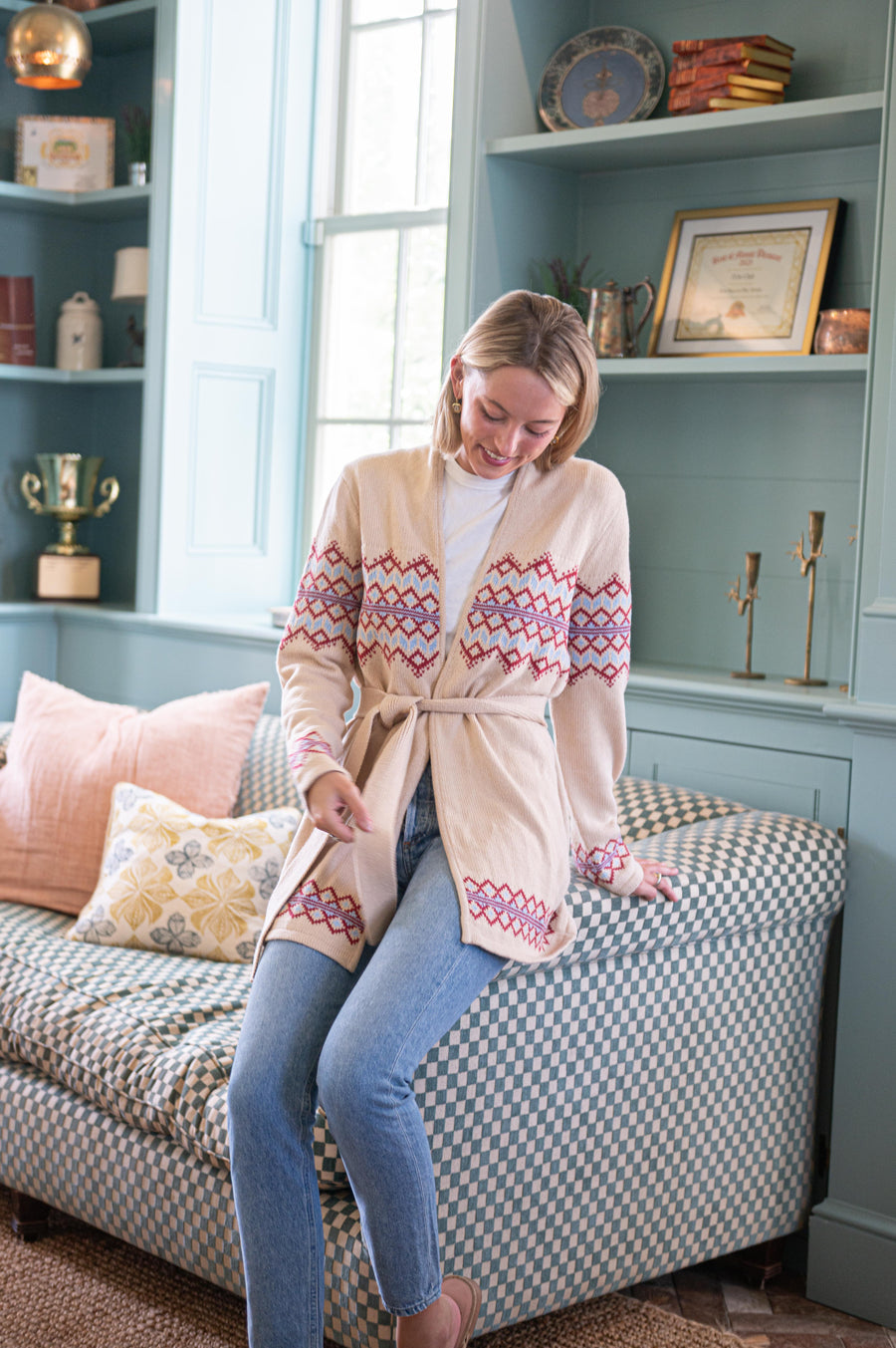 Camel Tie Front Cardigan