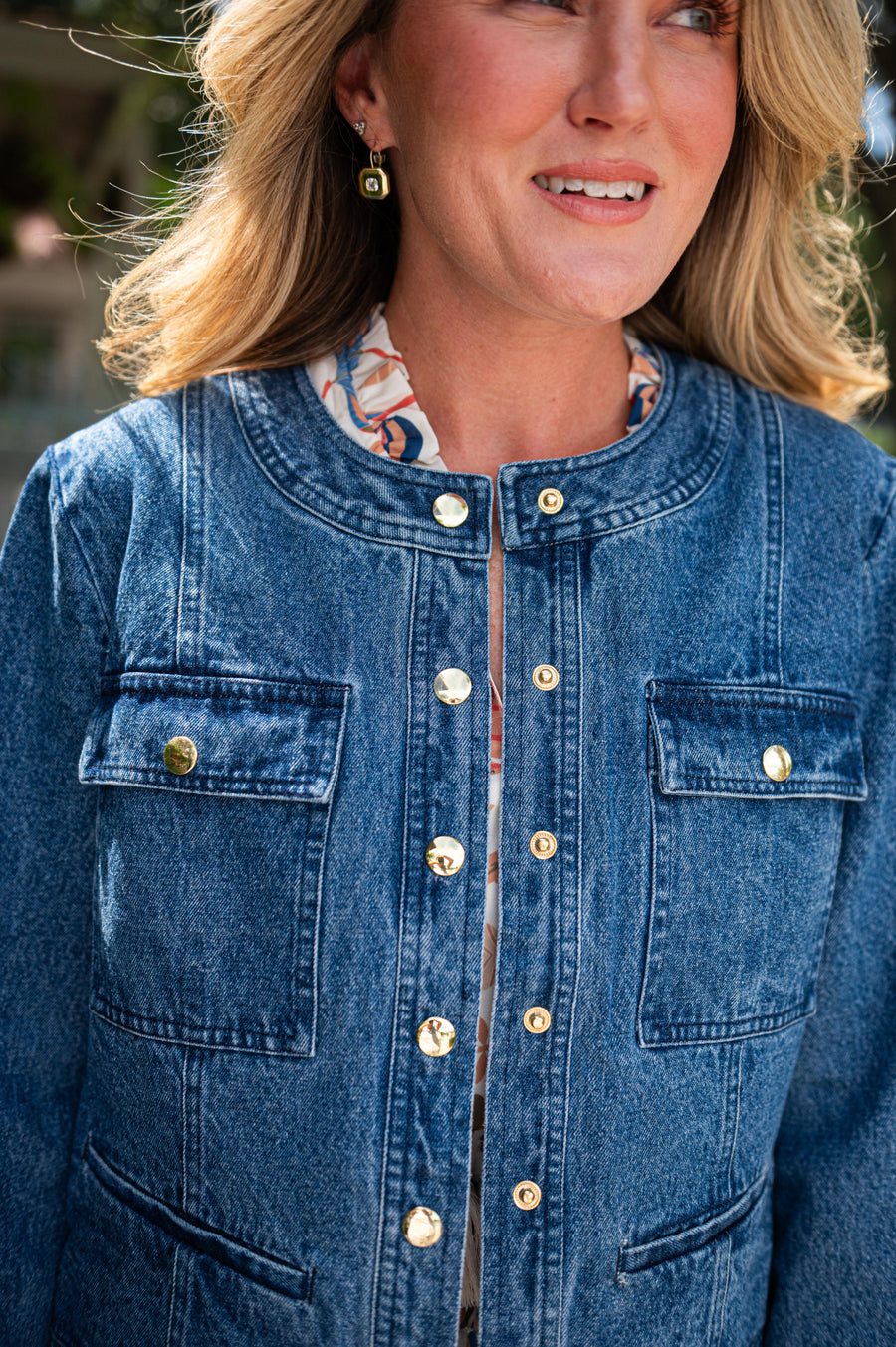 Denim Button Front Jacket – Sail to Sable