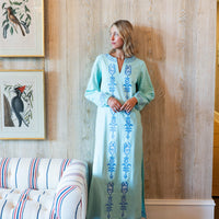 Mint Embroidered Caftan