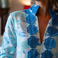 Shadow Leaves Long Sleeve Classic Maxi Tunic