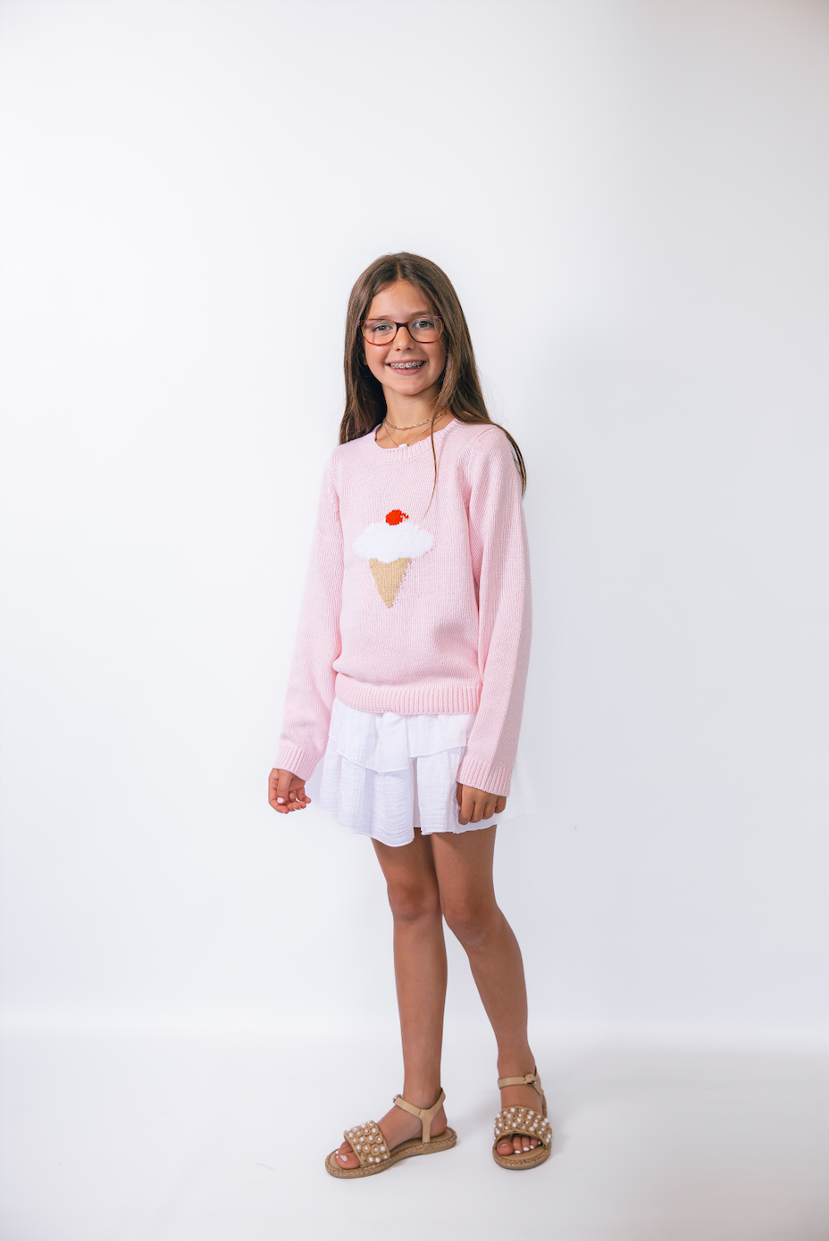 Pink Kids Ice Cream Sweater