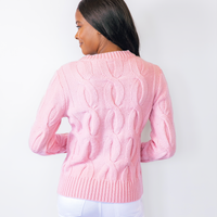 Blush Chunky Cable Knit Sweater