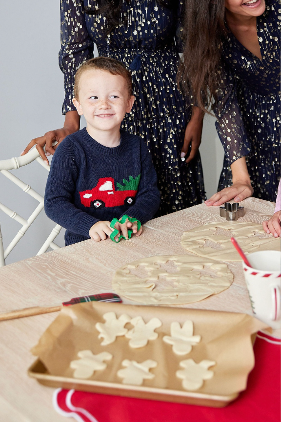 Navy Kids Truck & Tree Sweater