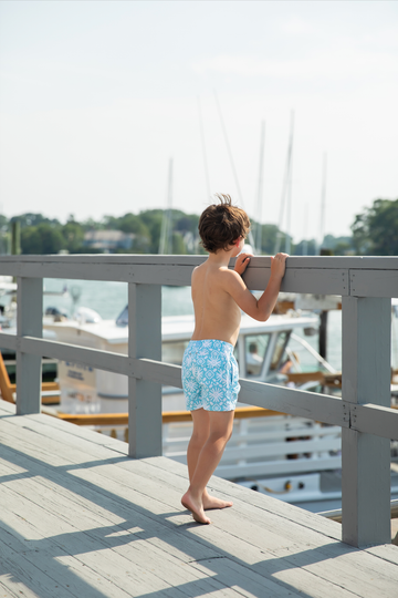 Sunburst Print Kids' Swim Trunks