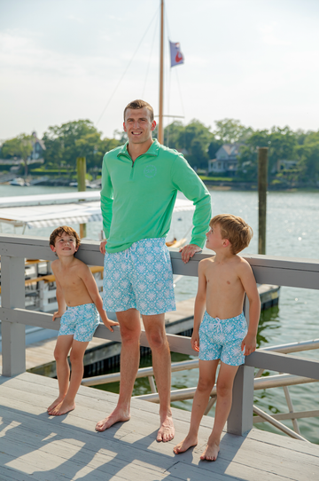 Sunburst Print Men's Bathing Suit