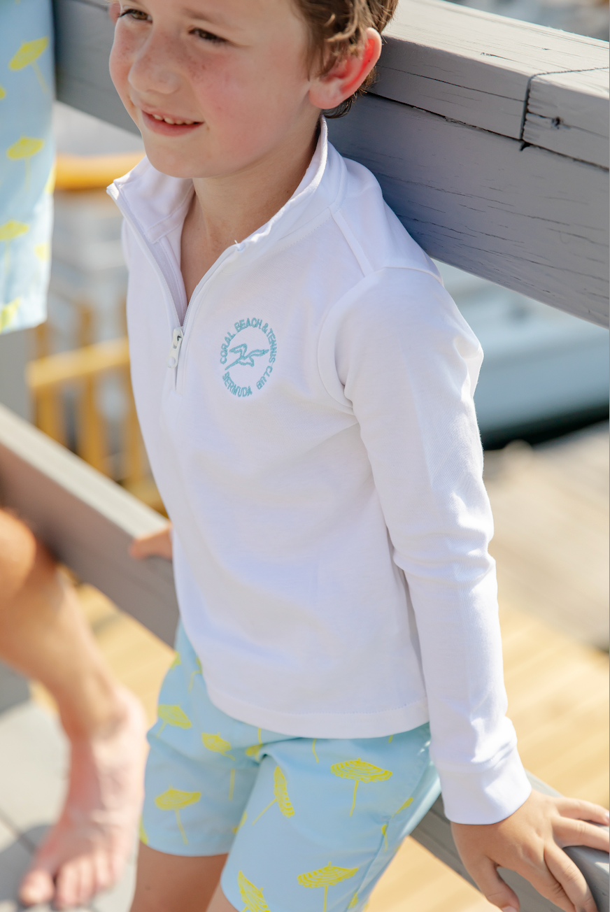 Umbrella Print Kids' Swim Trunks