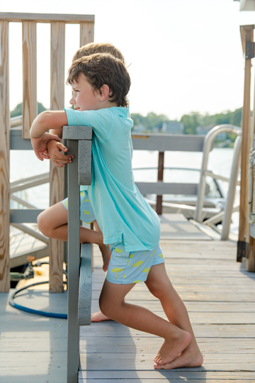 Umbrella Print Kids' Swim Trunks