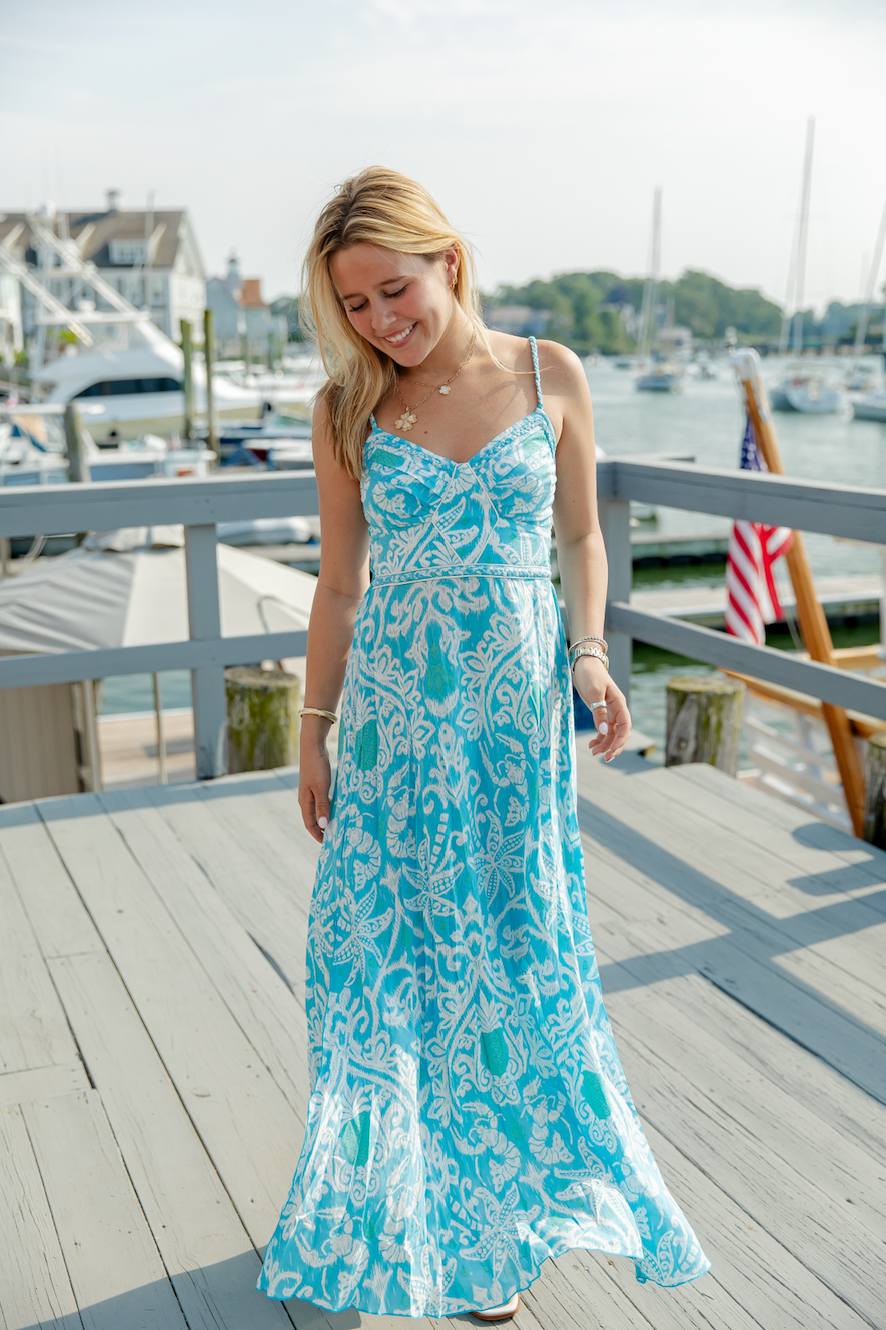 STS x Poupette St Barth Blue Cara Dress