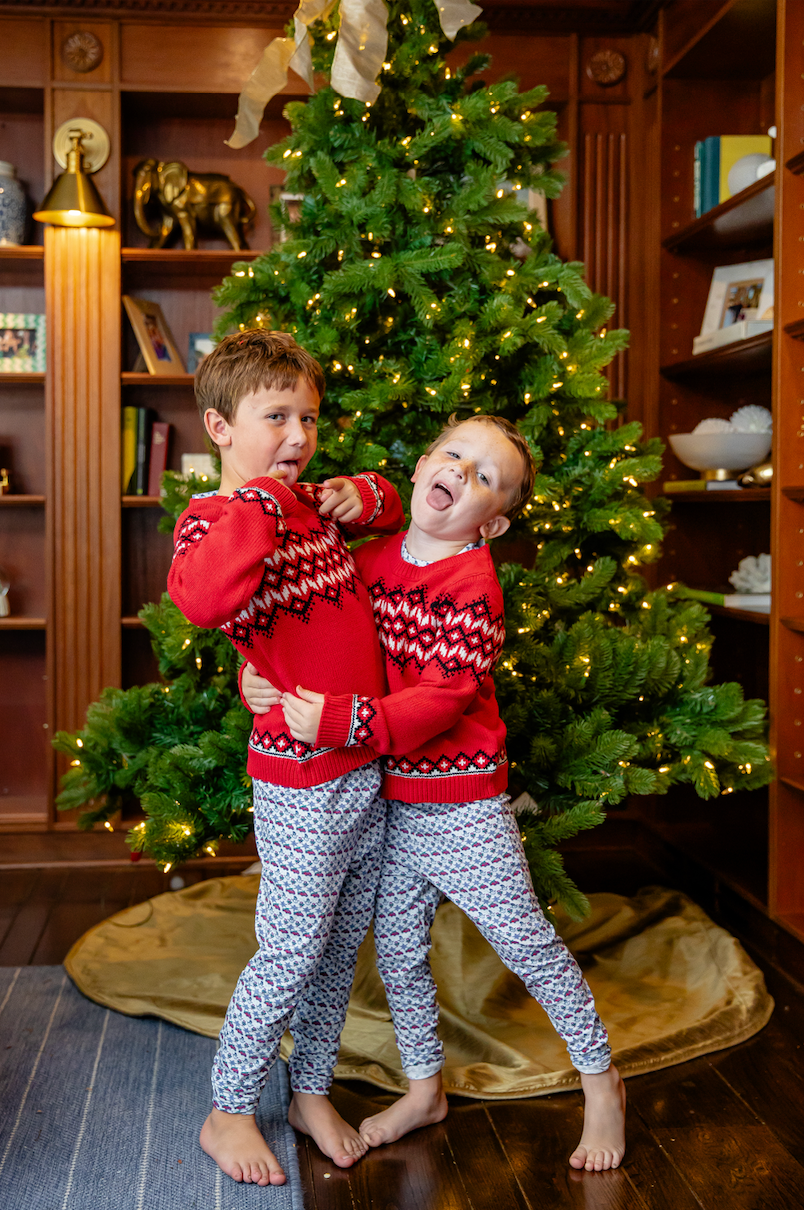 Red Kids Fair Isle Sweater