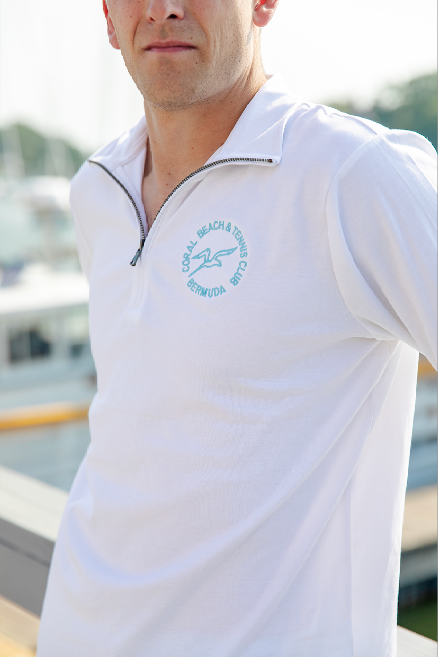 CBC Men's White Quarter Zip
