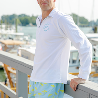 CBC Men's White Quarter Zip