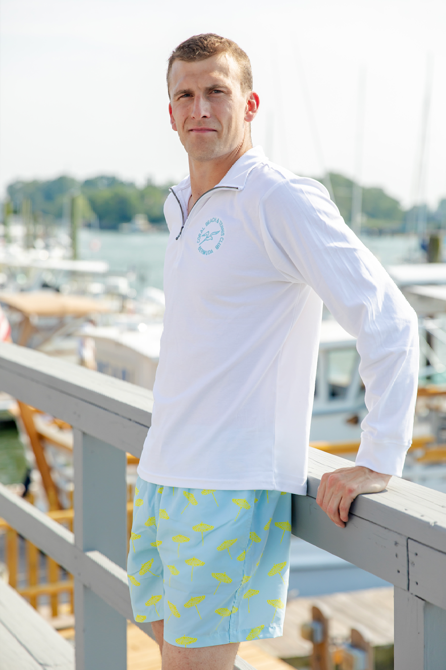 CBC Men's White Quarter Zip