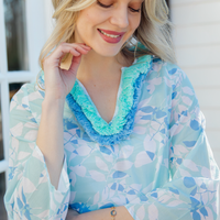 Shadow Leaves Fringe Front Cover Up