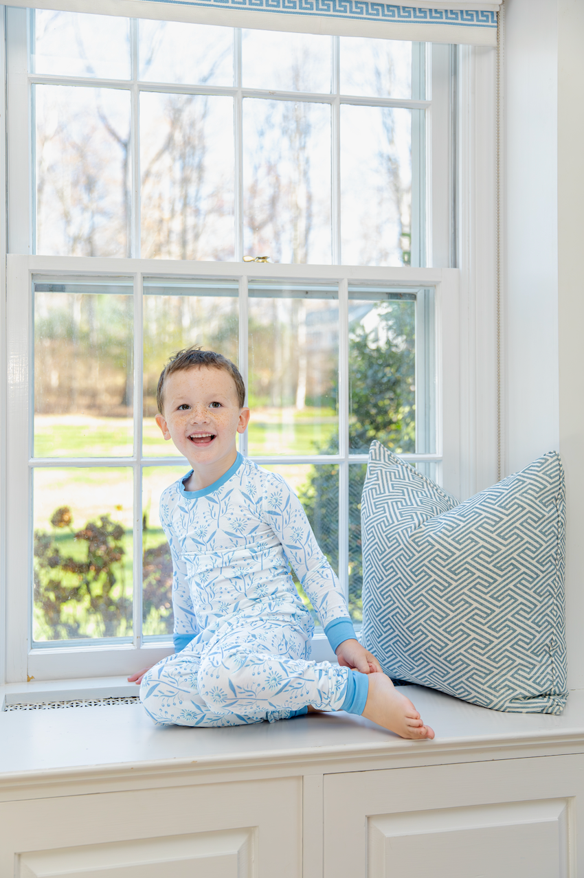 Watercolor Daisies Kids Pajamas