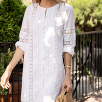 White Button Front Shift