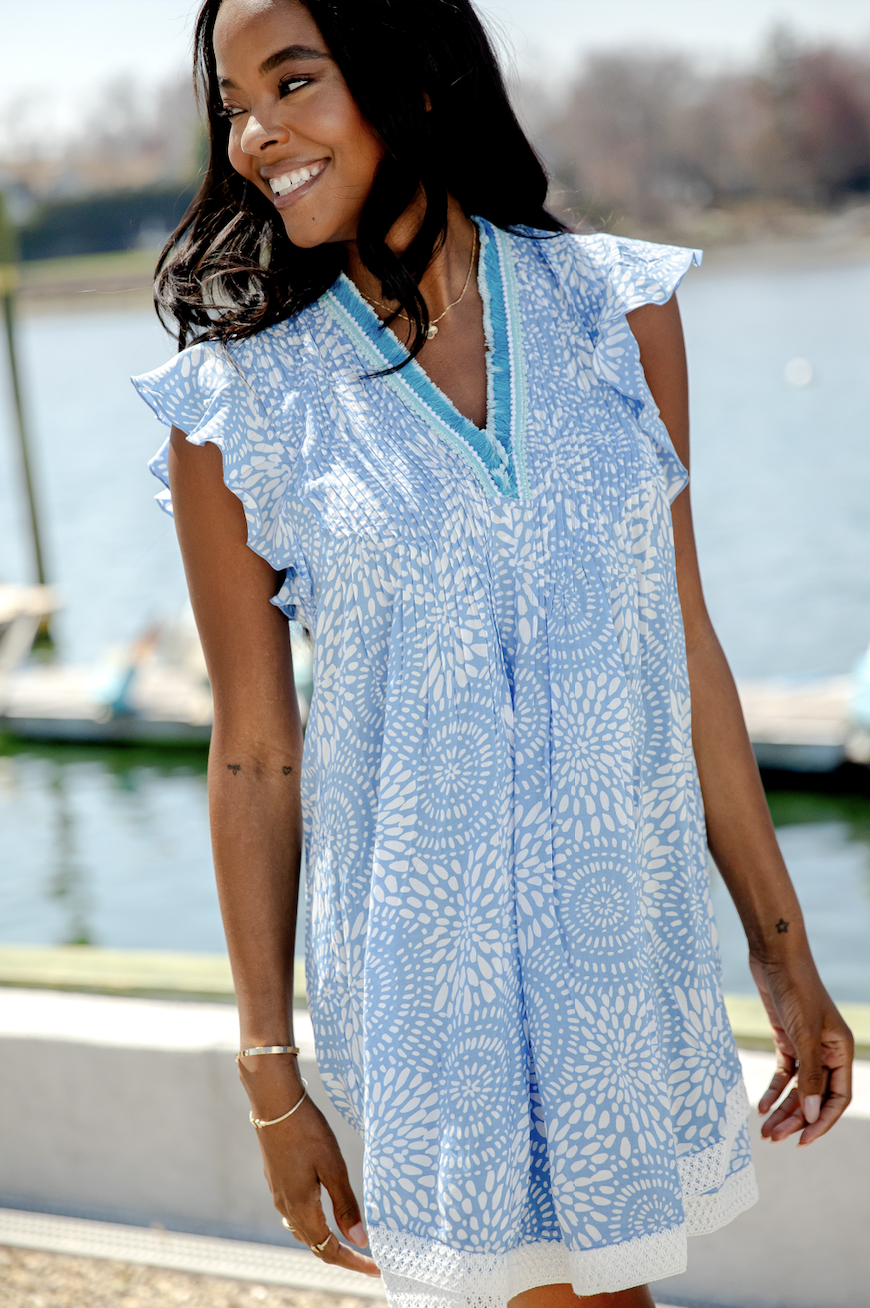 STS x Poupette St Barth Blue Sasha Dress