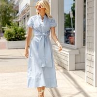Blue & White Stripe Abby Dress