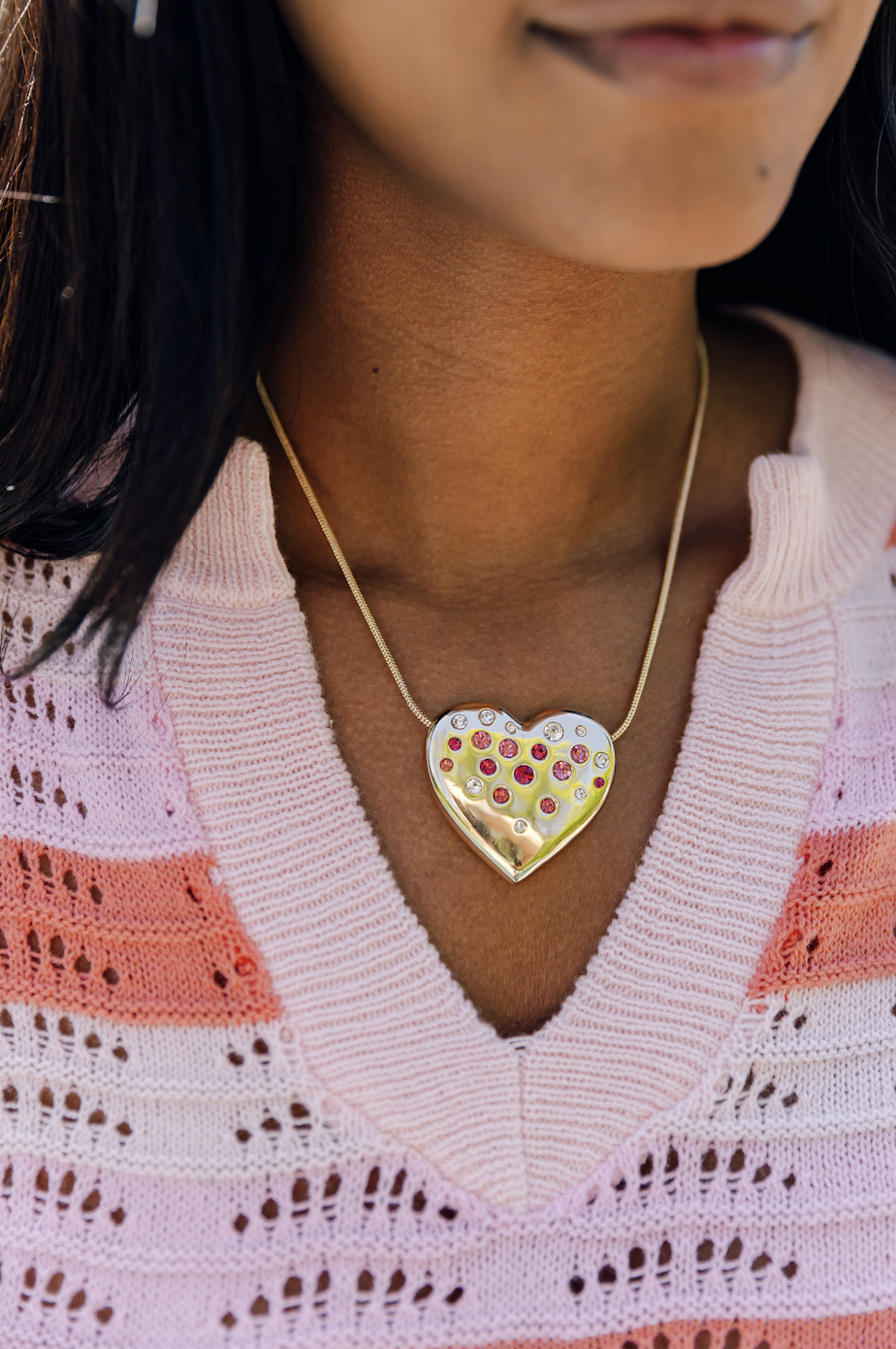 Gio Heart Wrap Necklace