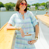 Blue Sunset Stripe Set