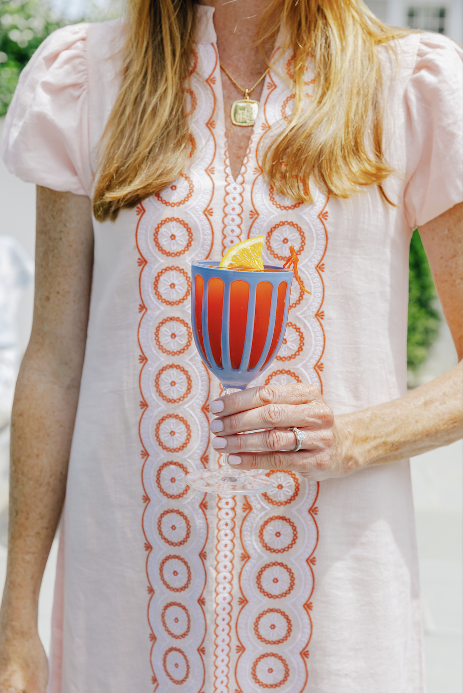 Blush Embroidered Puff Sleeve Midi Tunic Dress