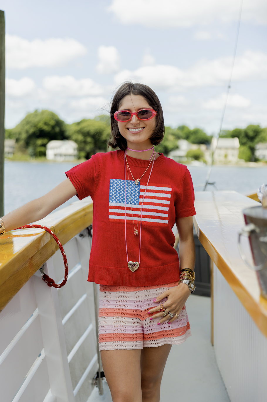 The Americana Short Sleeve Sweater