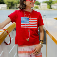 The Americana Short Sleeve Sweater