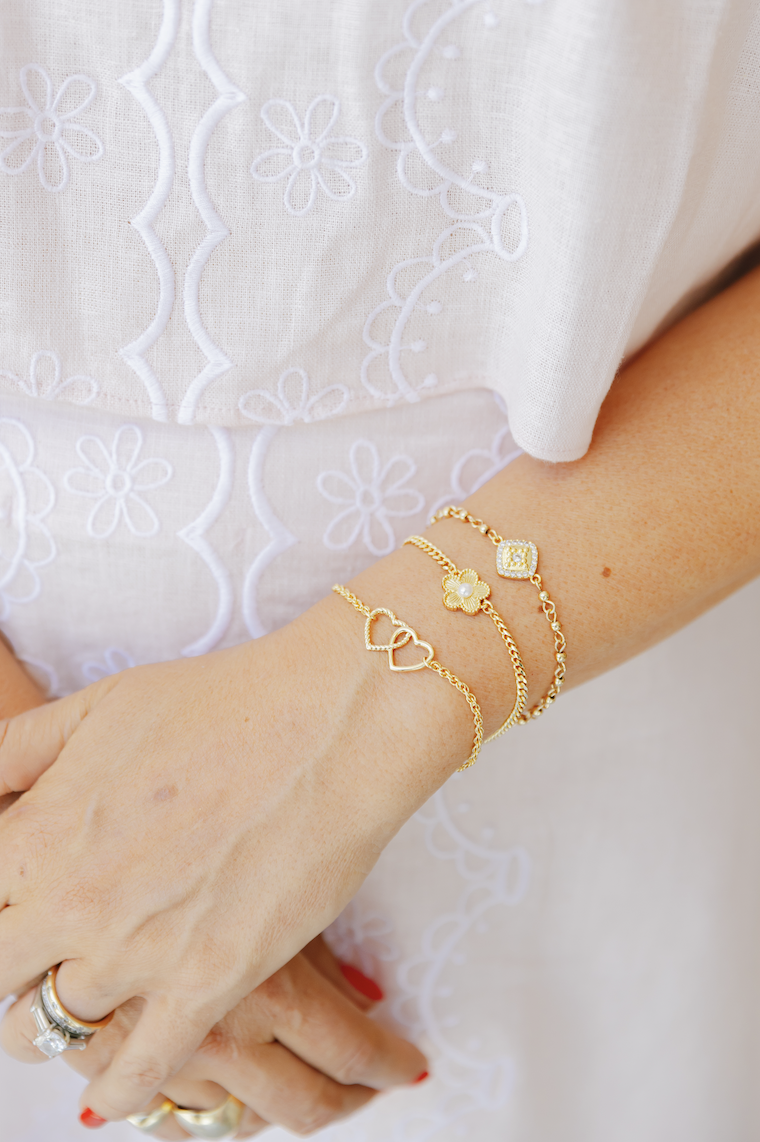 The Bead Chain Pavé Evil Eye Bracelet
