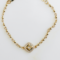 The Bead Chain Pavé Evil Eye Bracelet