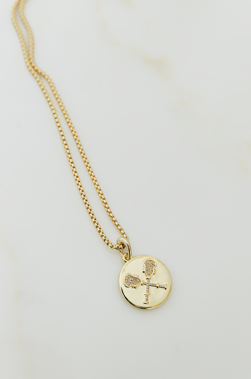 The Lacrosse Stick Coin Necklace