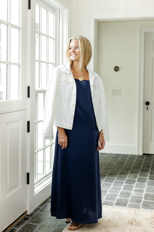 White Denim Puff Sleeve Jacket