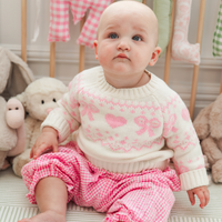 The Libbie Kids Bow & Heart Sweater