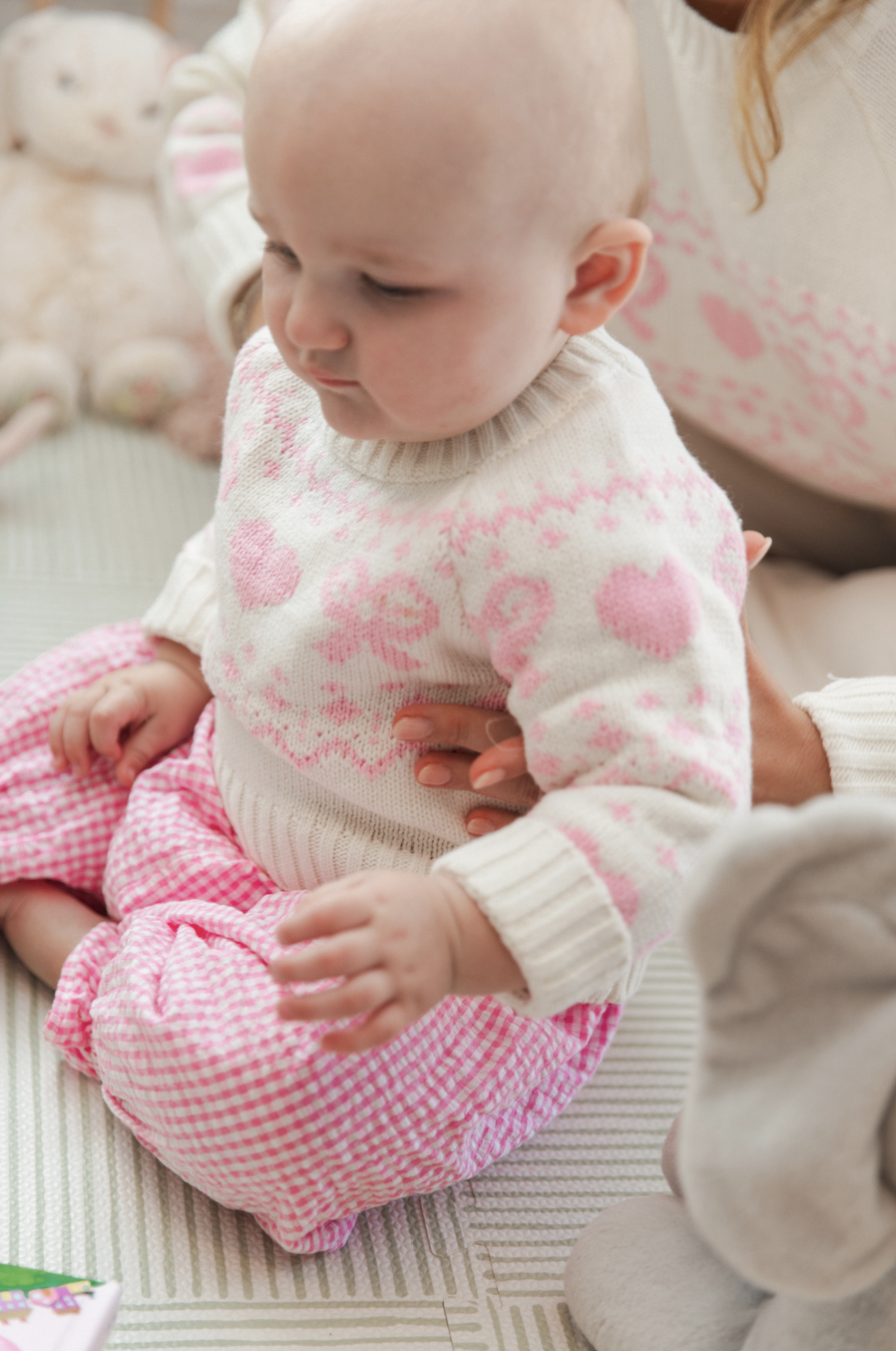 The Libbie Kids Bow & Heart Sweater