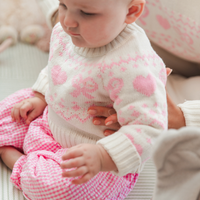 The Libbie Kids Bow & Heart Sweater