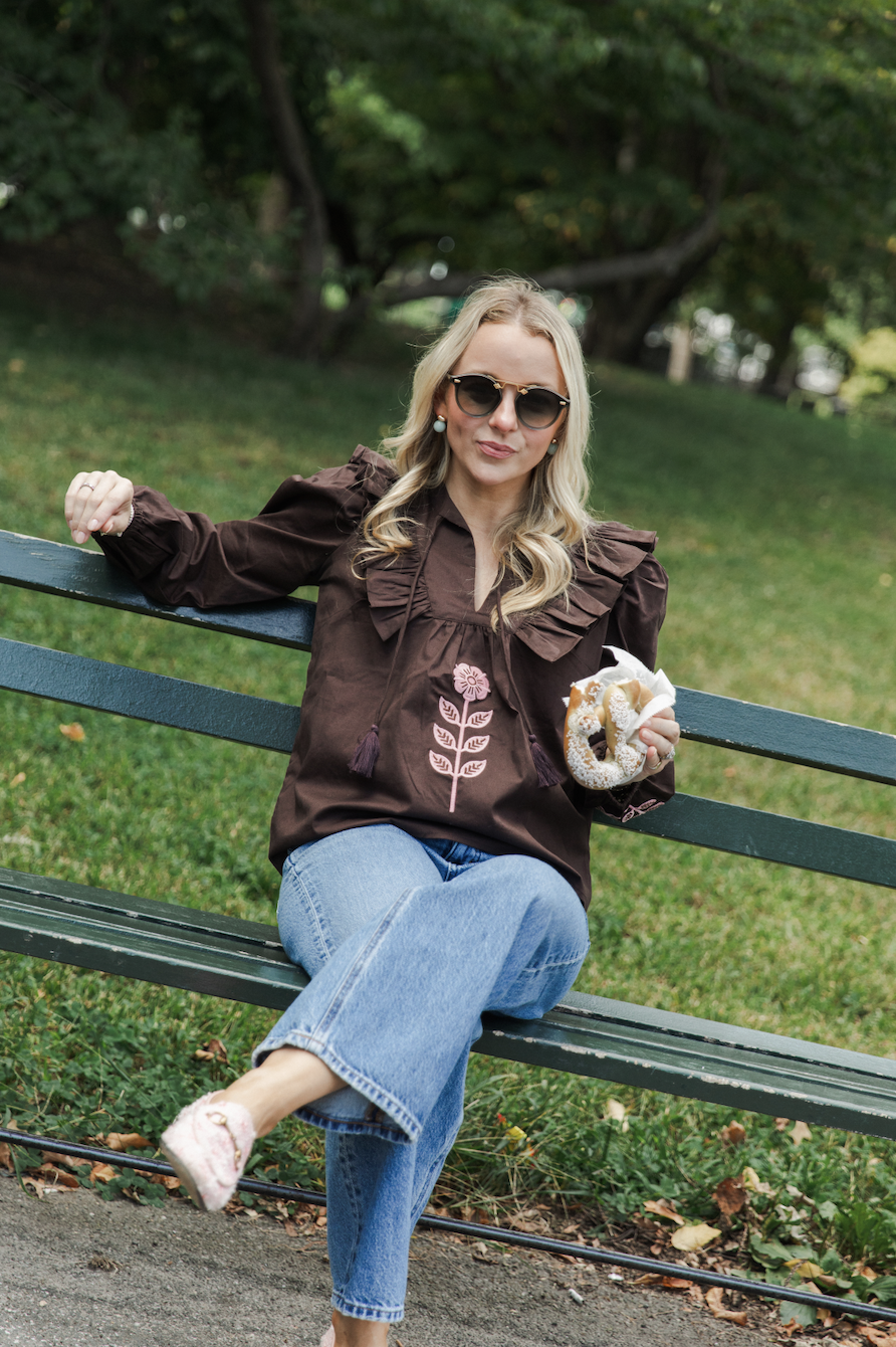 The Townhouse Tassel Embroidered Top